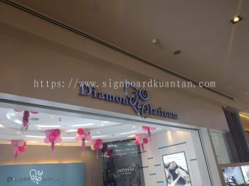 DIAMOND & PLATINUM INDOOR 3D LED FRONTLIT SIGNAGE AT KUANTAN AIR PUTIH 