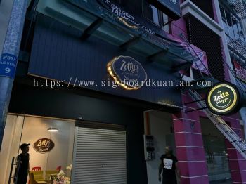 ZETTY'S FLOWER & CAFE OUTDOOR 3D LED BACKLIT AND INDDOR PVC FOAM BOARD 3D LETTERING SIGNAGE 