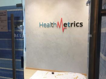 HEALTH METRICS OUTDOOR PVC FOAM BOARD 3D LETTERING SIGNAGE AT KUANTAN AIR PUTIH 