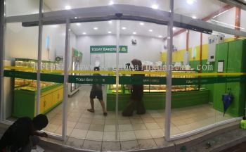 TODAY BAKERIES INDOOR GLASS STICKER PRINTING AT KUANTAN AIR PUTIH 