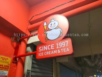 MIXUE KEDAI MINUMAN DAN AISKRIM OUTDOOR & INDOOR 3D LED FRONTLIT SIGNAGE & WALLPAPER PRINTING  