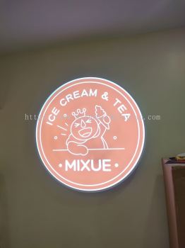 MIXUE KEDAI MINUMAN DAN AISKRIM OUTDOOR & INDOOR 3D LED FRONTLIT SIGNAGE & WALLPAPER PRINTING  