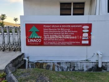 LINACO PEJABAT URUSAN & INDUSTRI MAKANAN OUTDOOR PVC FOAM BOARD 3D LETTERING SIGNAGE AT KUANTAN 