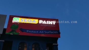 SEQA PAINT BILLBOARD SIGNBOARD WITH 3D LED BOX UP LETTERING AT TANJUNG LUMPUR KUANTAN MALAYSIA