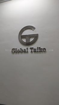 GLOBAL TAIKO INDOOR 3D BOX UP STAINLESS STEEL LETTERING WITHOUT LED AT BUTTERWORTH PENANG MALAYSIA