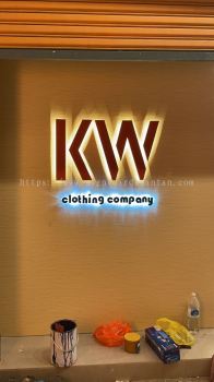 KW CLOTHING COMPANY INDOOR 3D LED BACKLIT LETTERING AT SUNGKAI BATANG PADANG PERAK MALAYSIA