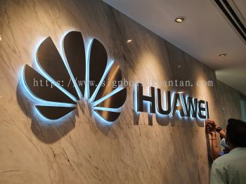 HUAWEI INDOOR 3D LED STAINLESS STEEL  BACKLIT LETTERING