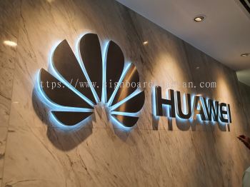 HUAWEI INDOOR 3D LED STAINLESS STEEL  BACKLIT LETTERING