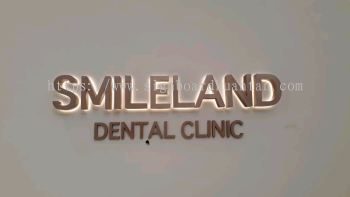 SMILELAND DENTAL CLINIC INDOOR 3D LED STAINLESS STEEL BACKLIT LETTERING AT LIPIS PAHANG MALAYSIA