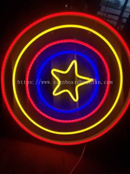 CAPTAIN AMERICA SHIELD LED NEON SIGN AT PULAU PERHENTIAN PESUT TERENGGANU MALAYSIA