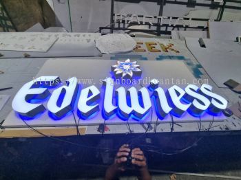 EDELWIESS OUTDOOR 3D LED FRONTLIT _ BACKLIT SIGNAGE AT RINGLET CAMERON HIGHLANDS PAHANG MALAYSIA