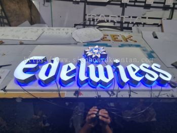 EDELWIESS OUTDOOR 3D LED FRONTLIT _ BACKLIT SIGNAGE AT RINGLET CAMERON HIGHLANDS PAHANG MALAYSIA