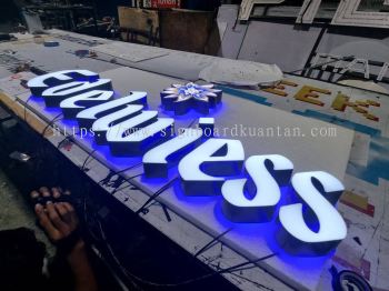 EDELWIESS OUTDOOR 3D LED FRONTLIT _ BACKLIT SIGNAGE AT RINGLET CAMERON HIGHLANDS PAHANG MALAYSIA