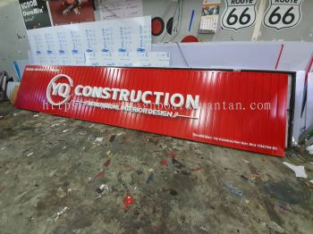 YQ CONSTRUCTION ALUMINIUM PANEL 3D BOX UP FRONTLIT- BACKLIT LETTERING SIGNAGE AT PENANG MALAYSIA