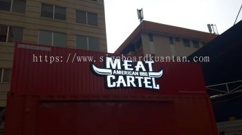 MEAT CARTEL BBQ ALUMINIUM PANEL 3D BOX UP FRONTLIT- BACKLIT LETTERING SIGNAGE AT TERENGGANU MALAYSIA