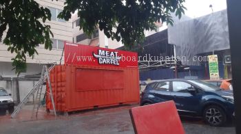 MEAT CARTEL BBQ ALUMINIUM PANEL 3D BOX UP FRONTLIT- BACKLIT LETTERING SIGNAGE AT TERENGGANU MALAYSIA