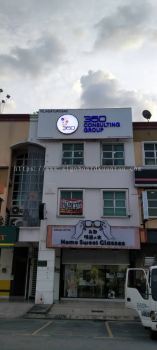 360 CONSULTING GROUP ALUMINIUM PANEL 3D BOX UP FRONTLIT- BACKLIT LETTERING SIGNAGE AT PERAK MALAYSIA