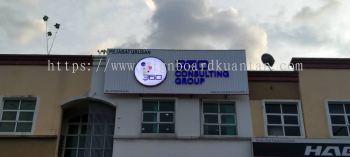 360 CONSULTING GROUP ALUMINIUM PANEL 3D BOX UP FRONTLIT- BACKLIT LETTERING SIGNAGE AT PERAK MALAYSIA