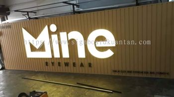 MINE EYEWEAR ALUMINIUM PANEL 3D BOX UP FRONTLIT- BACKLIT LETTERING SIGNAGE AT TERENGGNU MALAYSIA