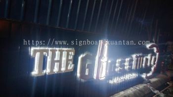 THE GLASSMATE ALUMINIUM PANEL 3D BOX UP FRONTLIT- BACKLIT LETTERING SIGNAGE AT BENTONG PAHANG