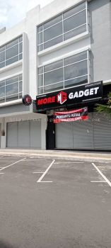 MORE GADGET ALUMINIUM PANEL 3D BOX UP FRONTLIT- BACKLIT LETTERING SIGNAGE AT KUANTAN PAHANG