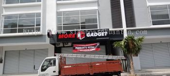 MORE GADGET ALUMINIUM PANEL 3D BOX UP FRONTLIT- BACKLIT LETTERING SIGNAGE AT KUANTAN PAHANG