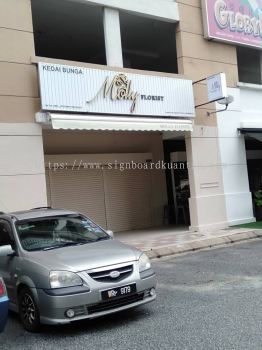 MOLLY FLORIST ALUMINIUM PANEL 3D BOX UP FRONTLIT- BACKLIT LETTERING SIGNAGE AT RAUB PAHANG MALAYSIA