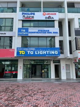 TG LIGHTHING ALUMINIUM PANEL 3D BOX UP FRONTLIT- BACKLIT LETTERING SIGNAGE AT PERAK MALAYSIA