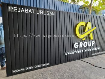 CA GROUP ALUMINIUM PANEL 3D BOX UP FRONTLIT- BACKLIT LETTERING SIGNAGE AT BUTTERWORTH PENANG