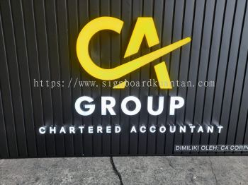 CA GROUP ALUMINIUM PANEL 3D BOX UP FRONTLIT- BACKLIT LETTERING SIGNAGE AT BUTTERWORTH PENANG