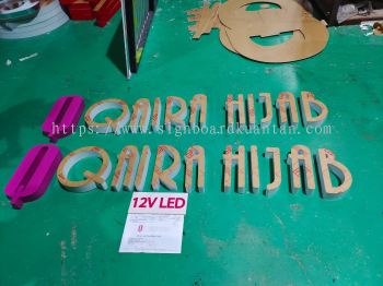 QAIRA HIJAB 3D BOX UP LETTERING AT TELUK INTAN HILIR PERAK MALAYSIA