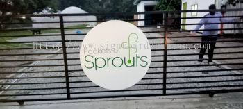 POCKETS OF SPROUTS ACP SIGNAGE-SAFETY FIRST AT SUNGKAI BATANG PADANG PERAK MALAYSIA