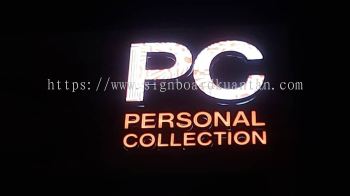 PC PERSONAL COLLECTION ALUMINIUM BIG 3D BOX UP LETTERING SIGNAGE AT KUANTAN PAHANG MALAYSIA