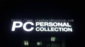 PC PERSONAL COLLECTION ALUMINIUM BIG 3D BOX UP LETTERING SIGNAGE AT KUANTAN PAHANG MALAYSIA