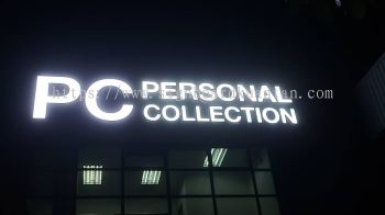 PC PERSONAL COLLECTION ALUMINIUM BIG 3D BOX UP LETTERING SIGNAGE AT KUANTAN PAHANG MALAYSIA