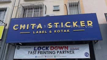 CHITA STICKER BILLBOARD SIGNBOARD WITH 3D LED BOX UP LETTERING AT BANDAR TUN RAZAK MARAN PAHANG