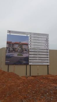 CONSTRUCTION PROJECT SIGNBOARD AT TELUK TEMPOYAK BARAT DAYA (SOUTHWEST PENANG ISLAND)PENANG MALAYSIA