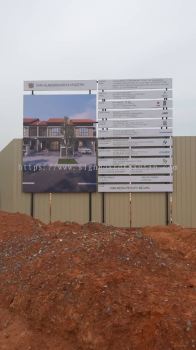 CONSTRUCTION PROJECT SIGNBOARD AT TELUK TEMPOYAK BARAT DAYA (SOUTHWEST PENANG ISLAND)PENANG MALAYSIA