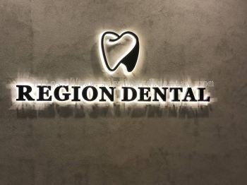 REGION DENTAL INDOOR 3D LED BACKLIT LETTERING AT TITI SERONG PARIT BUNTAR PERAK MALAYSIA