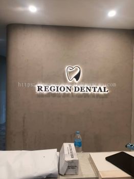 REGION DENTAL INDOOR 3D LED BACKLIT LETTERING AT TITI SERONG PARIT BUNTAR PERAK MALAYSIA