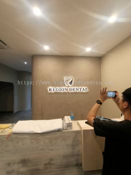 REGION DENTAL INDOOR 3D LED BACKLIT LETTERING AT TITI SERONG PARIT BUNTAR PERAK MALAYSIA