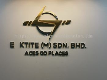 E KTITE(M) SDN BHD. INDOOR 3D BOX UP STAINLESS STEEL LETTERING WITHOUT LED AT KUANTAN PAHANG