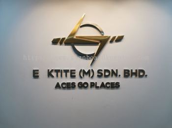 E KTITE(M) SDN BHD. INDOOR 3D BOX UP STAINLESS STEEL LETTERING WITHOUT LED AT KUANTAN PAHANG