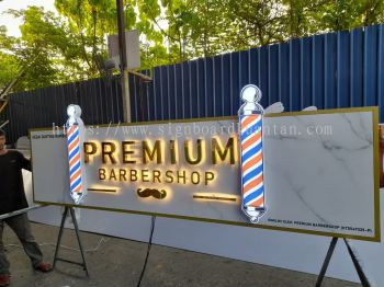 PREMIUM BARBER SHOP OUTDOOR 3D LED BACKLIT STAINLESS STEEL SIGNBOARD SIGNAGE AT KUANTAN, BANDAR INDERA MAHKOTA. PANCHING, SUNGAI LEMBING, GAMBANG, BESERAH, GEBENG, PENOR, SUNGAI KARANG, BATU HITAM, CHENDOR, TANJUNG LUMPUR, TELUK CEMPEDAK, CHERATING KUANTAN PAHANG MALAYSIA