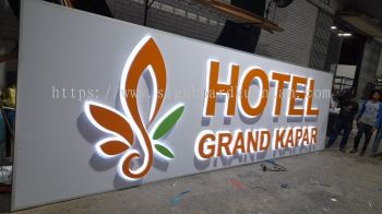 HOTEL GRAND KAPAR OUTDOOR 3D LED BOX UP BACKLIT LETTERING SIGNAGE SIGNBOARD AT CHUKAI, KIJAL, KERTEH, KEMASIK, TELUK KALUNG, BANDAR SERI BANDI, JABUR, RANTAU PETRONAS TERENGGANU MALAYSIA