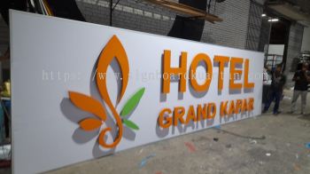 HOTEL GRAND KAPAR OUTDOOR 3D LED BOX UP BACKLIT LETTERING SIGNAGE SIGNBOARD AT KUALA TERENGGANU TOWN, ALAM SERADA, WAKAF MEMPELAM, PULAU WAN MAN KUALA TERENGGANU MALAYSIA