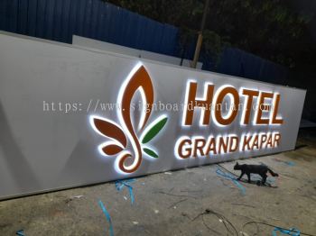 HOTEL GRAND KAPAR OUTDOOR 3D LED BOX UP BACKLIT LETTERING SIGNAGE SIGNBOARD AT CHUKAI, KIJAL, KERTEH, KEMASIK, TELUK KALUNG, BANDAR SERI BANDI, JABUR, RANTAU PETRONAS KEMAMAN TERENGGANU MALAYSIA