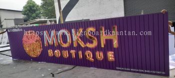 ALUMINIUM PANEL BASE WITH 3D LED STAINLESS STEEL BACKLIT SIGNBOARD 