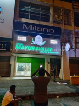 KEDAI MAYURAVALLY FLOWER & FRESH MART OUTDOOR ALUMINIUM PANEL 3D LED BOX UP FRONTLIT SIGNAGE SIGNBOAR AT BANDAR BERA, TERIANG, MENGKUANG, KEMAYAN, KERAYONG, MENGKARAK, SEBERTAK BERA PAHANG MALAYSIA