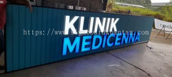 KLINIK MEDICENNA OUTDOOR ALUMINIUM PANEL 3D LED BOX UP FRONTLIT LETTERING SIGNAGE SIGNBOARD AT